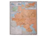 Учебная карта "Россия 1907-1914 гг." 1420*1100 мм (матовое, 2-стороннее лам.) - «globural.ru» - Владимир