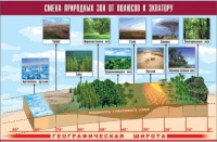 Таблица демонстрационная "Смена природных зон от полюсов к экватору" (винил 70x100) - «globural.ru» - Владимир