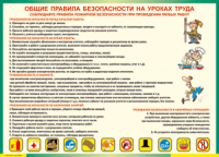 Таблица Общие правила безопасности на уроках труда 1000*1400 винил	  - «globural.ru» - Владимир