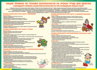 Правила безопасности на уроках труда для девочек 1000*1400 винил	 - «globural.ru» - Владимир