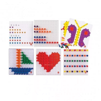 Мозаика Peg Board. Набор с прозрачными досками и картинками - «globural.ru» - Владимир