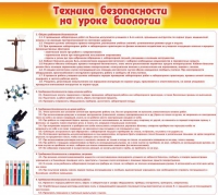 Стенд "Техника безопасности на уроках биологии" (вариант 2) - «globural.ru» - Владимир