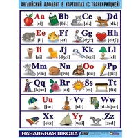 Таблица демонстрационная "Английский алфавит в картинках"(100x140) - «globural.ru» - Владимир