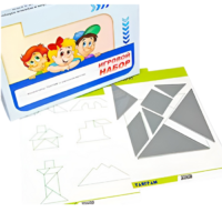 Игровой набор "Танграм" (с комплектом карточек) - «globural.ru» - Владимир