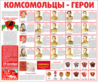 Тематический стенд "Комсомольцы-герои" - «globural.ru» - Владимир