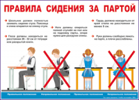 Таблица Правила сидения  за партой 1000*1400 винил - «globural.ru» - Владимир