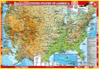 Настенная карта Соединенных Штатов Америки на английском языке (учебная) - «globural.ru» - Владимир