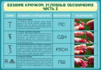 Стенд "Вязание крючком. Условные обозначения. Часть 2" - «globural.ru» - Владимир