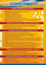 Стенд "Правила выполнения лабораторных работ по биологии" (вариант 2) - «globural.ru» - Владимир