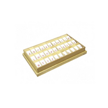 Английский алфавит на пластиковых табличках. Красный. Печатные буквы. 20/20 штук - «globural.ru» - Владимир