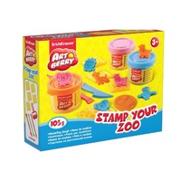 Пластилин на растительной основе Artberry/Stamp Your Zoo 3 бан./35 г со штампами - «globural.ru» - Владимир