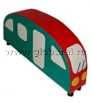 Напольная мягкая игрушка «Автобус»  каталка - «globural.ru» - Владимир