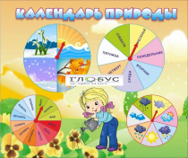 Стенд "Календарь природы" (вариант 1) - «globural.ru» - Владимир