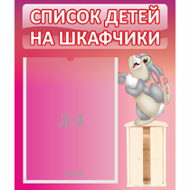 Стенд "Список на шкафчики" - «globural.ru» - Владимир