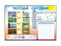 Стенд-уголок маркерный "Погода сегодня" - «globural.ru» - Владимир
