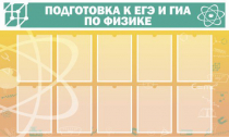 Стенд "Подготовка к ЕГЭ и ОГЭ по физике вариант 2 (10 карманов)" - «globural.ru» - Владимир
