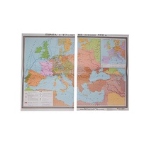 Учебная карта "Европа в 16 - первой половине 17 в.в." 1030*1420 мм (матовое, 2-стороннее лам.) - «globural.ru» - Владимир