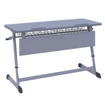 Парта двухместная Nomad V с полиуретановой кромкой регулируемая по высоте  - «globural.ru» - Владимир