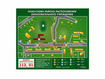 Панно магнитно-маркерное "План-схема района расположения образовательной организации" - «globural.ru» - Владимир