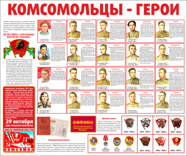 Тематический стенд "Комсомольцы-герои" - «globural.ru» - Владимир