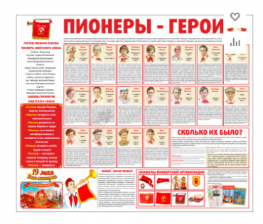 Тематический стенд "Пионеры-герои" - «globural.ru» - Владимир