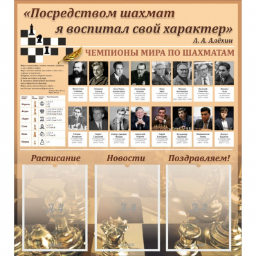 "Шахматы" тематический стенд - «globural.ru» - Владимир